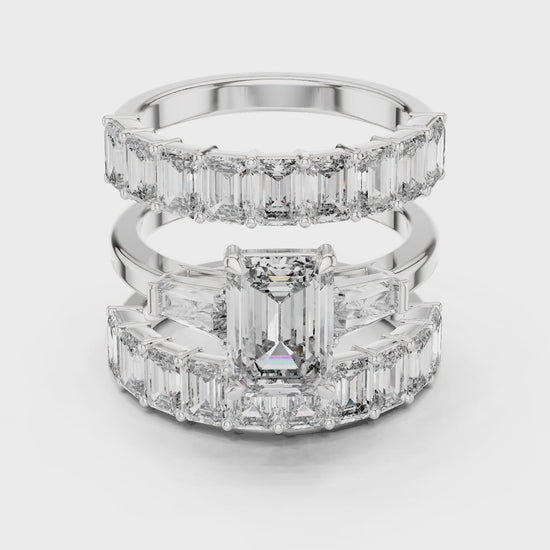Vera 2 Carat Emerald Lab Grown Diamond Eternity Ring - White Gold video