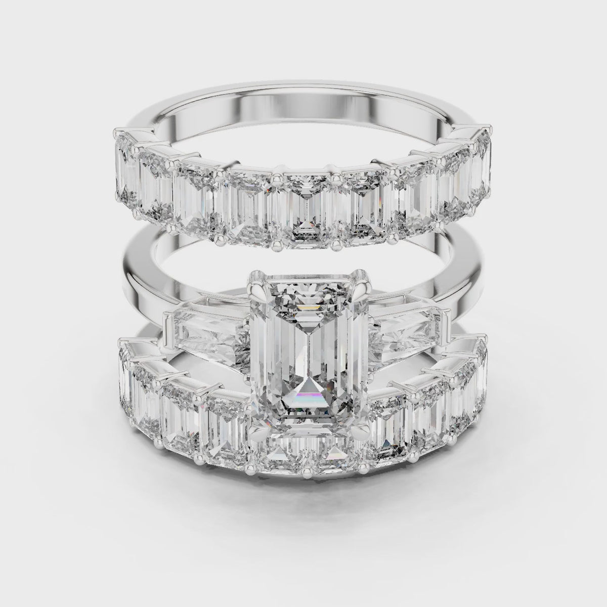 Vera 2 Carat Emerald Lab Grown Diamond Eternity Ring - White Gold video