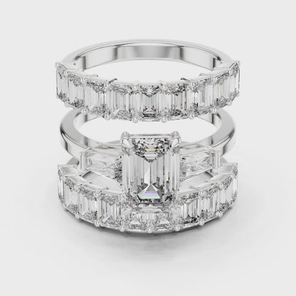 Vera 2 Carat Emerald Lab Grown Diamond Eternity Ring - White Gold video