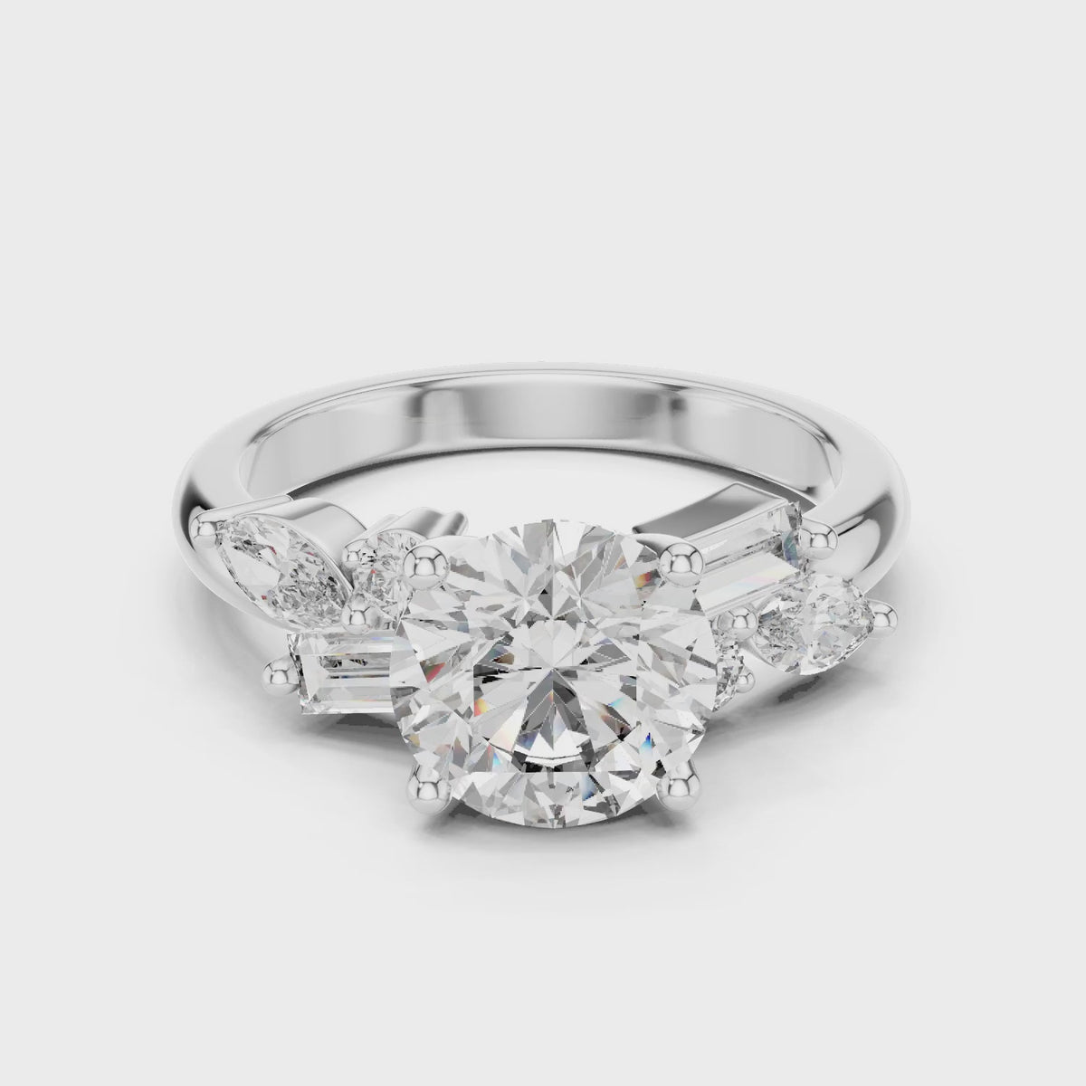 Nova 2 Carat Round Lab Grown Diamond Engagement Ring - White Gold video