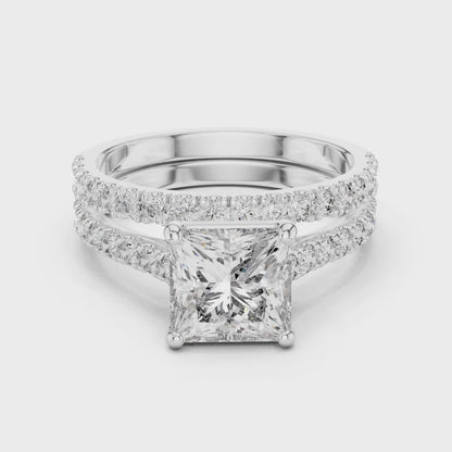 Vera 1.5 Carat Princess Lab Grown Diamond Engagement Ring - White Gold video