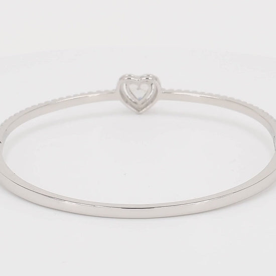 Divara Amara Bangle sterling silver 925 cubic zirconia bracelet, 360 degree video