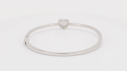 Divara Amara Bangle sterling silver 925 cubic zirconia bracelet, 360 degree video