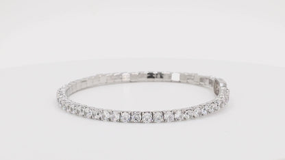 Divara Saskia Tennis Bracelet sterling silver 925 cubic zirconia bracelet, 360 degree video