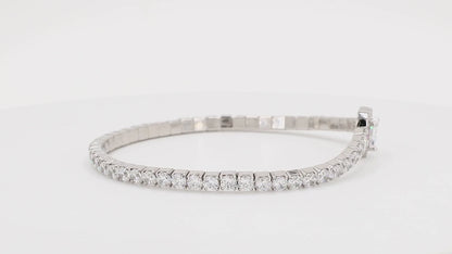 Divara Ondine Tennis Bracelet sterling silver 925 cubic zirconia bracelet, 360 degree video