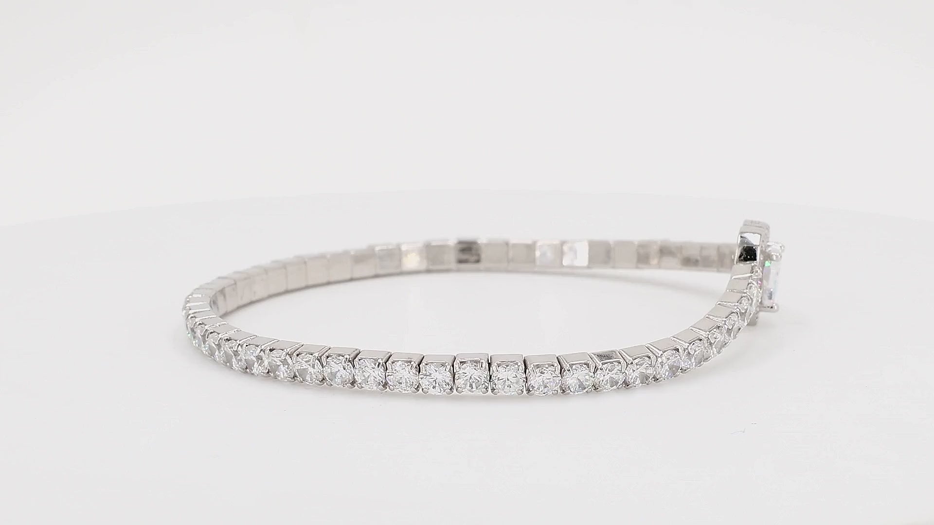 Divara Ondine Tennis Bracelet sterling silver 925 cubic zirconia bracelet, 360 degree video