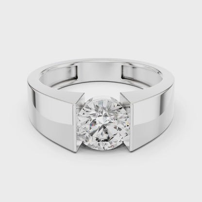 Vera 1.5 Carat Round Lab Grown Diamond Geometric Ring - White Gold video