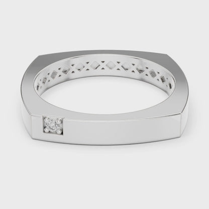 Vera Round Lab Grown Diamond Claw Geometric Ring - White Gold video