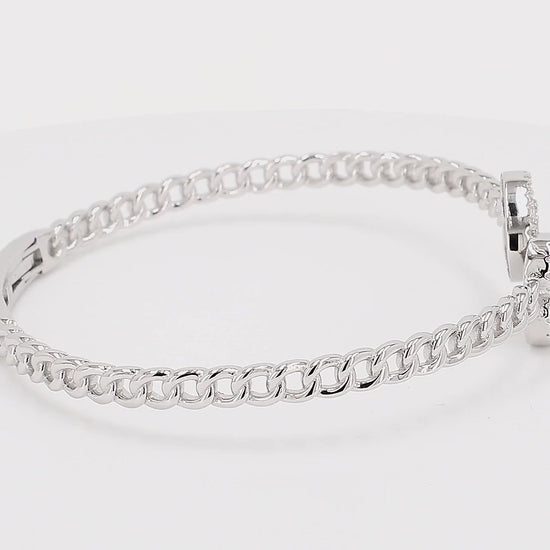 Divara Rosalind Bangle sterling silver 925 cubic zirconia bracelet, 360 degree video