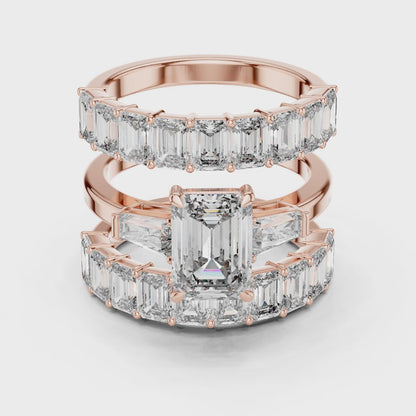 Vera 2 Carat Emerald Lab Grown Diamond Eternity Ring - Rose Gold video